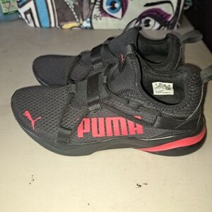 Puma Black and Pink Athletic Shoes